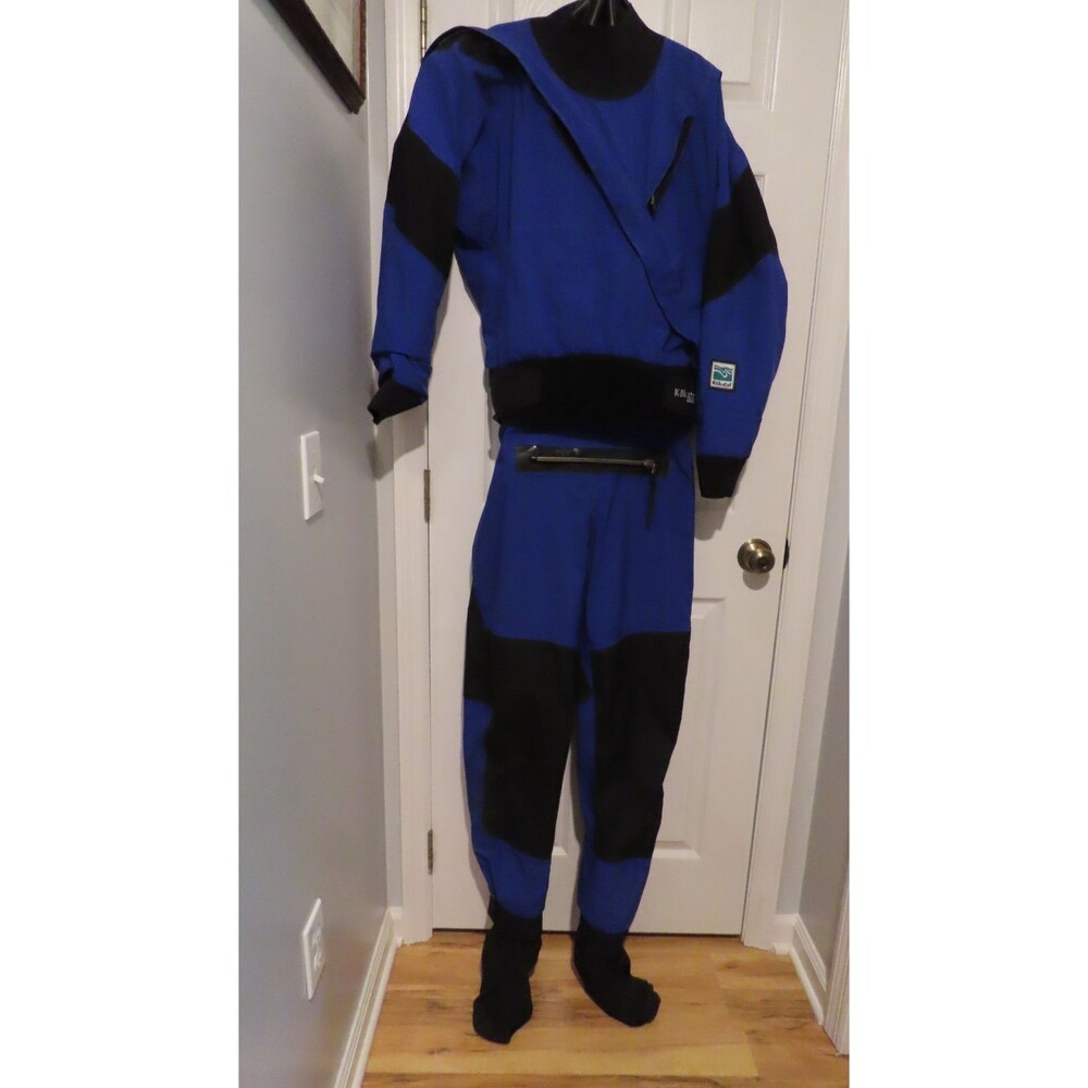 Kokatat Gore-Tex Men Dry Suit Blue/Black- size LHM (Large Husky)- Good Condition